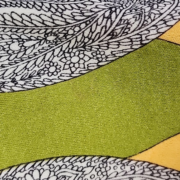 Paisley print bright long sleeve Union Made Vintage top size M - Picture 3 of 12